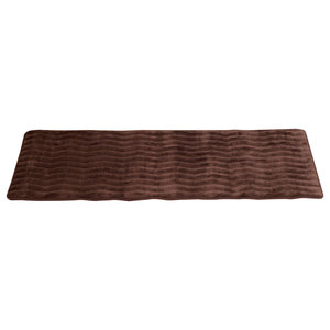24 X60 Memory Foam Extra Long Bath Mat By Lavish Home Faux Linen Fleece Transitional Kitchen Mats By Trademark Global