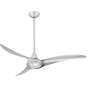 Minka Aire Wave 52" Ceiling Fan With Remote Control, Silver