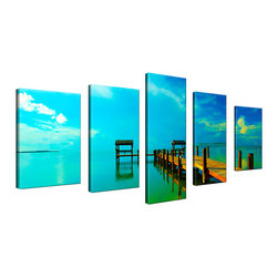 Ready2HangArt - Ready2HangArt Bruce Bain 'Key's Pier' 5-piece Set Canvas Wall Art - Prints And Posters