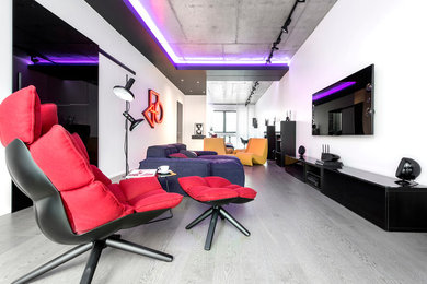 This is an example of a contemporary living room in Moscow.