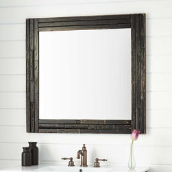 Benoist Reclaimed Wood Vanity Mirror-Antique Pine - Products