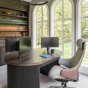 Light-Filled Home Office with Custom Desk