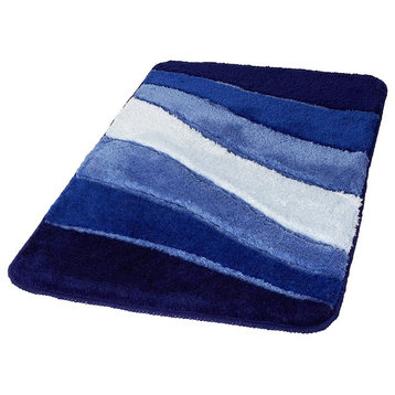 Royal Blue Non Slip Washable Bathroom Rug, Ocean, Medium