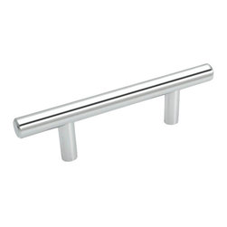 Cosmas - Cosmas 305-030CH Euro Bar Pull [5-PACK] - Solid Metal - Cabinet And Drawer Handle Pulls