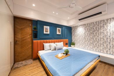 Example of a trendy bedroom design in Mumbai