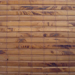 Blinds.com Basic Woven Wood Shades in Hatteras Camel - Roman Shades