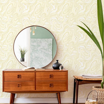 Transform Marble Beige Peel and Stick Wallpaper by Graham & Brown Room Shot