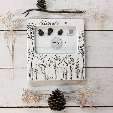 Baby's Breath Tabletop Ceramic Photo Frame