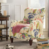 Paradise Upholstered Armchair, Tropical Floral Beige Polyester