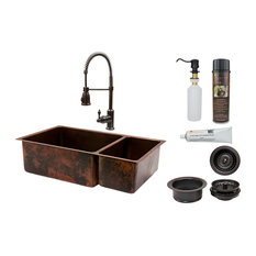 48 Inch Double Kitchen Sinks Houzz 33 Copper 75 25 Sink W Faucet