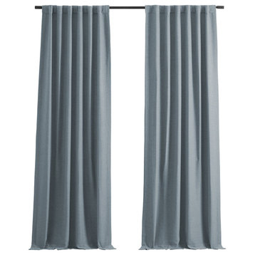 Bellino Blackout Room Darkening Curtain Single Panel, Gulf Blue, 50"x96"