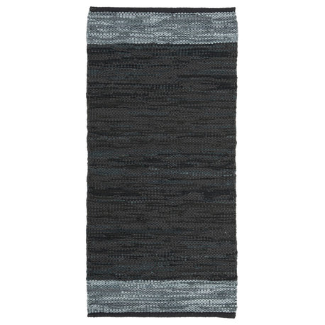 Safavieh Vintage Leather Collection VTL201 Rug, Black/Grey, 2'3"x4'
