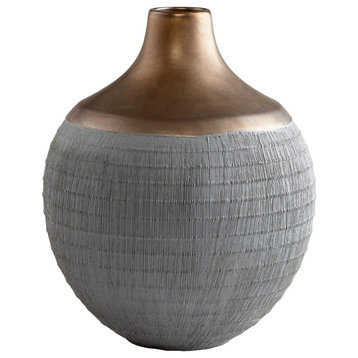 Small Osiris Vase in Charcoal Grey And Bronze