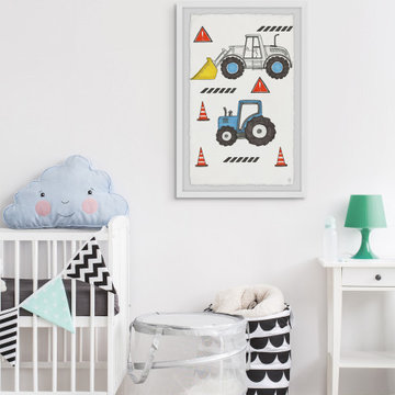 "Little Monster Trucks" Framed Painting Print