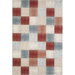 KAS - KAS Avalon 5616 Brown Checkered Area Rug, 5'3" x 7'7" - Traditional and classic at a great value best describes our Avalon Collection! The updated color palette adds a fresh touch of elegance to any lifestyle. Machine-made of 100% polypropelene, this collection is a tremendous value and makes for easy upkeep. Avalon is made in Turkey and has a 1/2" pile height.