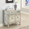 Powell Mirrored 1-Drawer and 2-Door Console