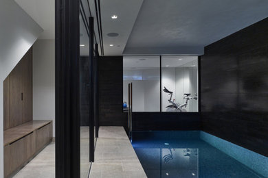 Modern swimming pool in London.