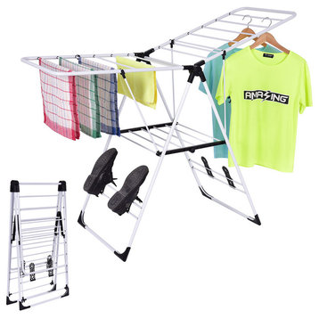 Costway Laundry Clothes Storage Drying Rack Folding Dryer Hanger Heavy Duty