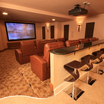 Theatre Room in Chicago Basement by Digital Living