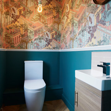 A quirky downstairs toilet design