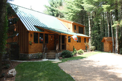 Example of a mountain style exterior home design in Charlotte