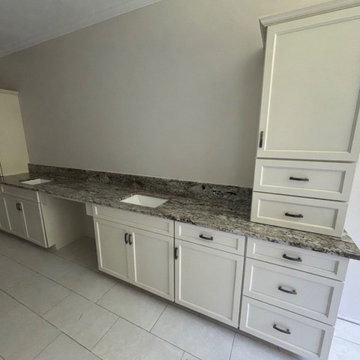 Granite double-sink bathroom vanity