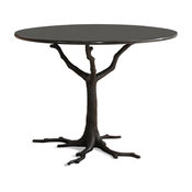 Bijou Global Bazaar Black Tree Branch Iron Marble Petite Dining Table