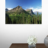 Glaciated Mountain Peaks Wall Mural - 24 Inches W x 16 Inches H