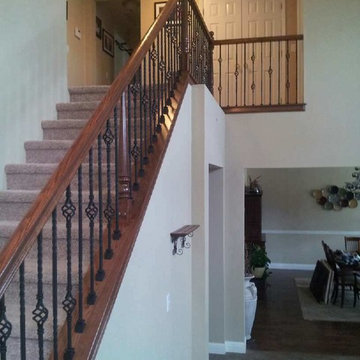 Stair update to match new flooring