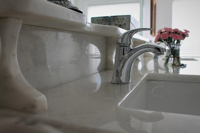 Little Eden Master Bath, Marble Countertops, Marble Tub Surround, Remodel