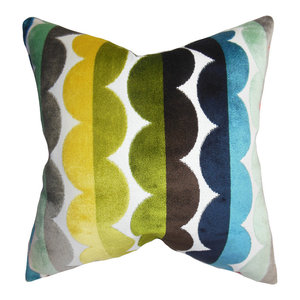 Throw Pillow Covers The Pillow Collection Dympna Geometric Bedding Sham Multi Euro 26 X 26 Home Kitchen