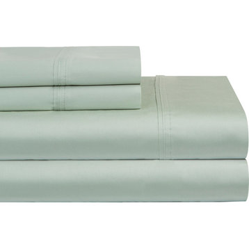 Pointehaven 400TC Deep Fitted Sheet Set, Sage, Twin XL