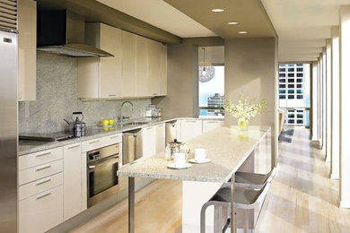 Inspiration for a contemporary kitchen remodel in Delhi