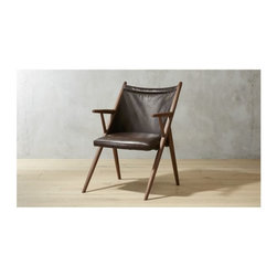 Atelier Leather Lounge Chair | CB2 - Dining Chairs