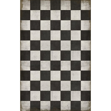 Vintage Vinyl Floorcloths, Checkered Past, 70x110
