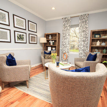 Global Transitional Living Room & Dining Room