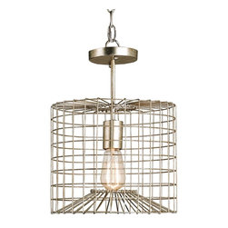 Currey & Company Dusklight Pendant in Silver Leaf - Pendant Lighting