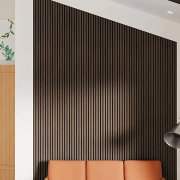3D Acoustic Slat Smoked Oak Wood Wall Panel - SoundPanel