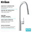 Oletto Pull-Down 1-Handle 1-Hole Kitchen Faucet, 2-Function, Chrome