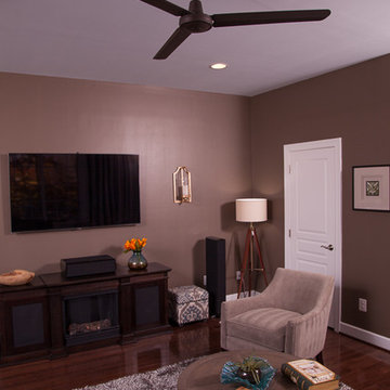 Earth toned media room