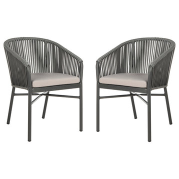 Safavieh Matteo Rope Chair, Set of 2, Gray