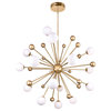 CWI LIGHTING 1125P39-17-268 17 Light Chandelier with Sun Gold Finish