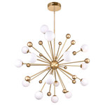 CWI LIGHTING - CWI LIGHTING 1125P39-17-268 17 Light Chandelier with Sun Gold Finish - CWI LIGHTING 1125P39-17-268 17 Light Chandelier with Sun Gold FinishThis breathtaking 17 Light Chandelier with Sun Gold Finish is a beautiful piece from our Element collection. With its sophisticated beauty and stunning details, it is sure to add the perfect touch to your décor.Collection: ElementCollection: Sun GoldMaterial: Metal (Stainless Steel)Shade Color: WhiteShade Material: GlassHanging Method / Wire Length: Comes with 72" of rodsDimension(in): 39(H) x 39(Dia)Max Height(in): 111Bulb: (17)2W G9 LED DC12V Bi-Pin Base(Not Included)CRI: 80Voltage: 120Certification: ETLInstallation Location: DRYOne year warranty against manufacturers defect.