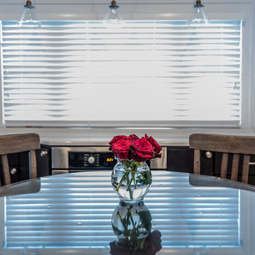 Kitchen, Interior Renovation and Custom Fireplace Design