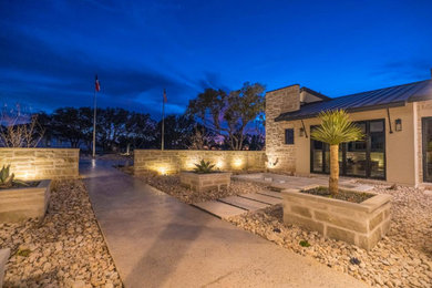 Design ideas for a large contemporary landscaping in Austin.