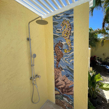 Seahorses Nautical Mosaic Art | Mozaico