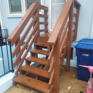 Replacing wooden stairs for steel