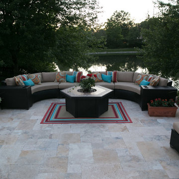 Western Hills Travertine Pool Decking