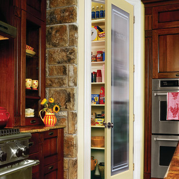 Reeded Pantry Decorative Interior Glass Door