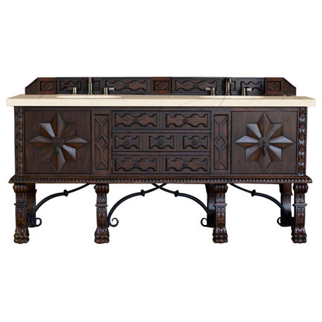 James Martin Vanities 150-V72-3EMR Balmoral 72" - Antique Walnut